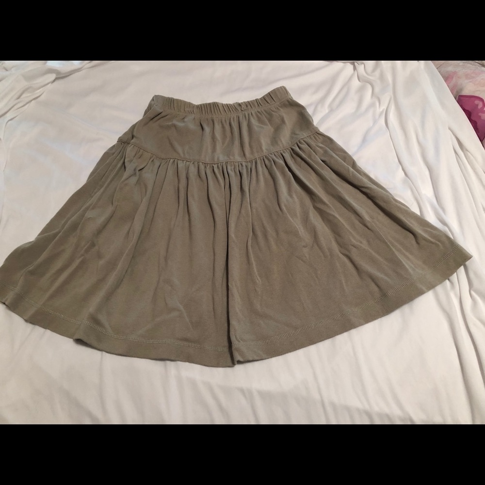 Light olive green full skirt